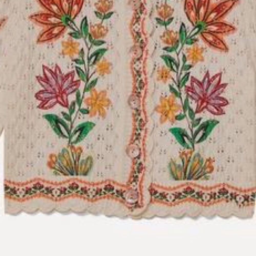 FARM Rio Off White Garden Delight Knit Cardigan - Picture 11 of 13